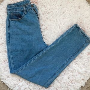 High-Waisted Straight Leg Jeans
